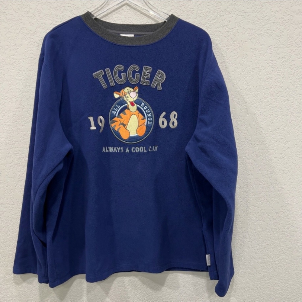 Disney Store Exclusive Blue Tigger Fleece Crew Neck Sweatshirt Winnie the Pooh